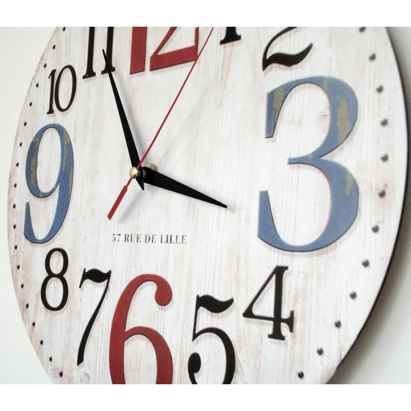 Holzuhr Bild ROSE . Fi 34 cm