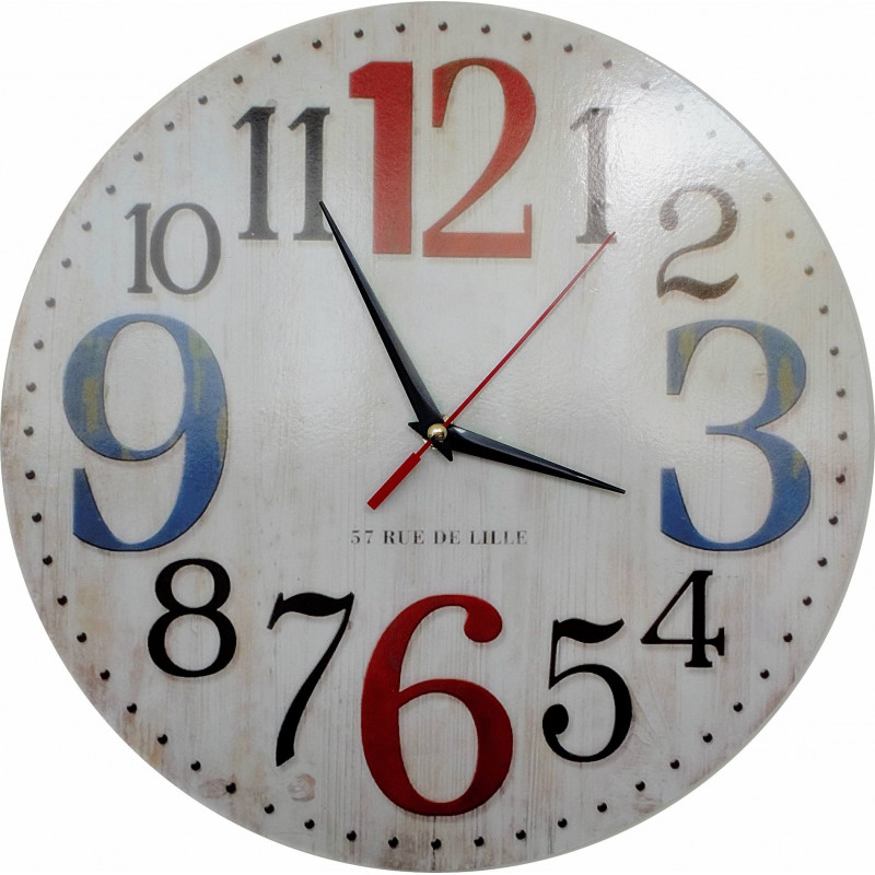 Holzuhr Bild ROSE . Fi 34 cm