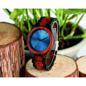 Wooden Wristwatch- Blue Twelve-Yisuya