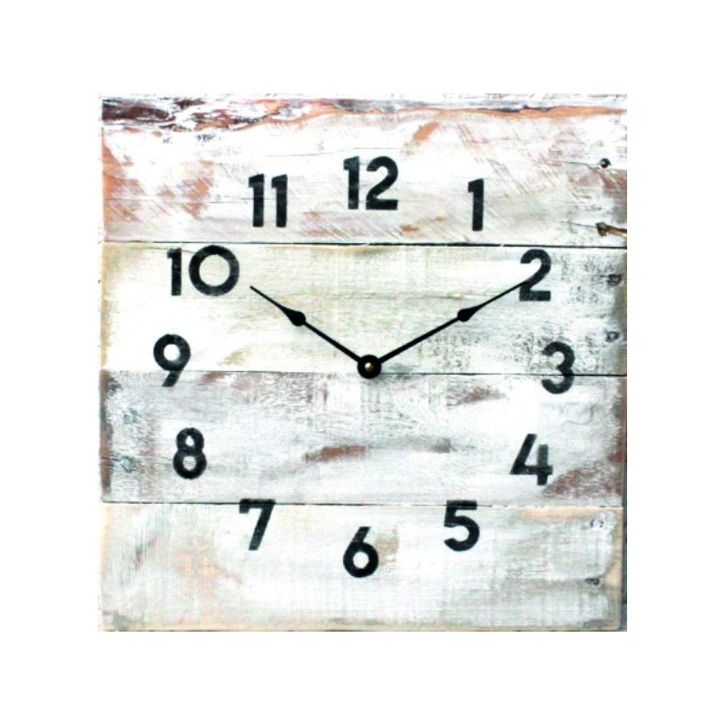 Hölzerne Uhr an der Wand aus Holz Uhr, große Uhr
