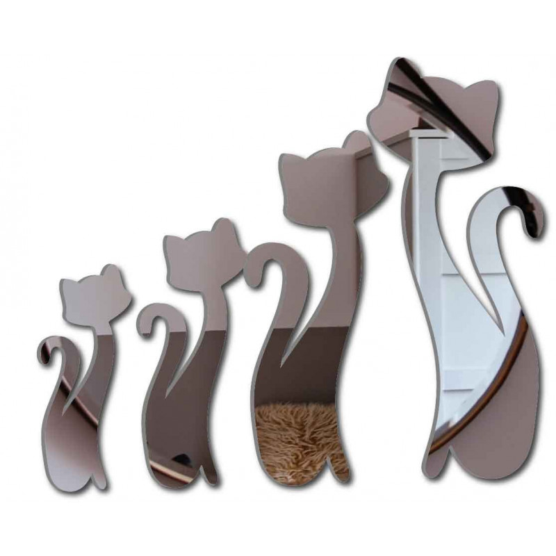 Moderne dekorative Spiegel. Spiegel und Farbe Aufkleber an der Wand, 3d Aufkleber aus Acryl