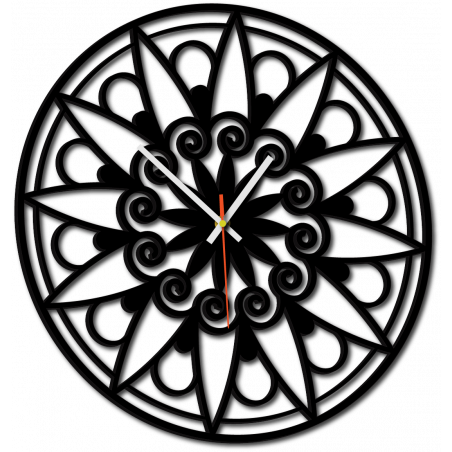 Moderne Wanduhr, Wanduhr als Geschenk, 3D Uhr Mandala.