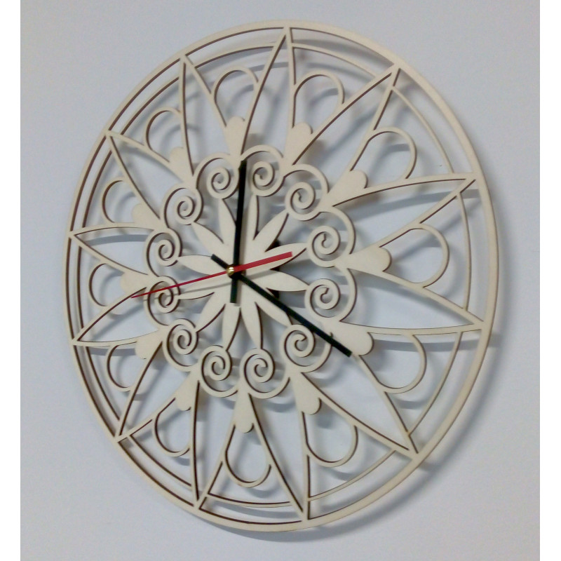Moderne Wanduhr, Wanduhr als Geschenk, 3D Uhr Mandala.
