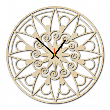 Moderne Wanduhr, Wanduhr als Geschenk, 3D Uhr Mandala.