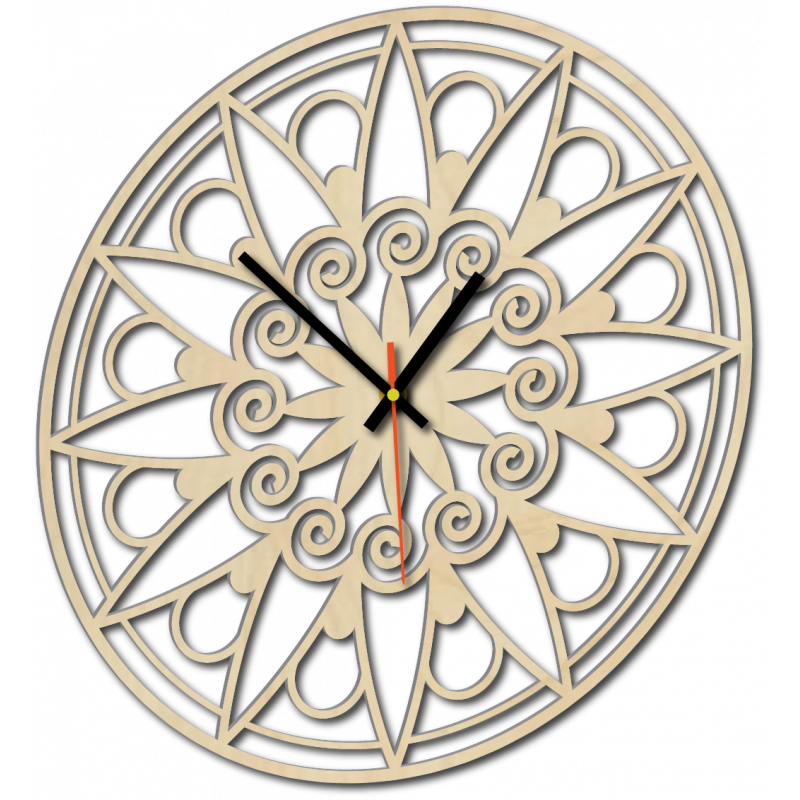 Moderne Wanduhr, Wanduhr als Geschenk, 3D Uhr Mandala.