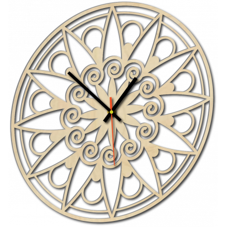 Moderne Wanduhr, Wanduhr als Geschenk, 3D Uhr Mandala.