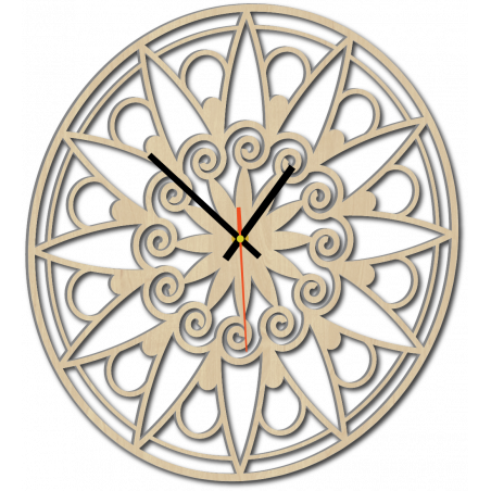 Moderne Wanduhr, Wanduhr als Geschenk, 3D Uhr Mandala.
