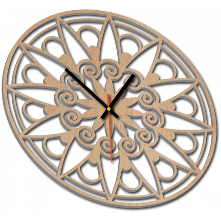 Moderne Wanduhr, Wanduhr als Geschenk, 3D Uhr Mandala.