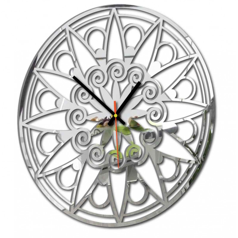 Moderne Wanduhr, Wanduhr als Geschenk, 3D Uhr Mandala.