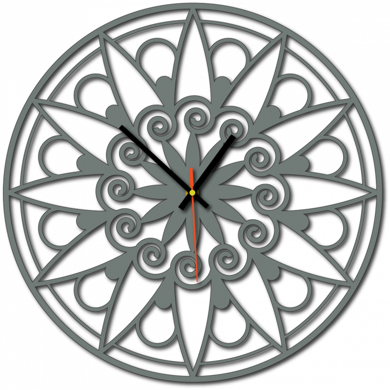 Moderne Wanduhr, Wanduhr als Geschenk, 3D Uhr Mandala.