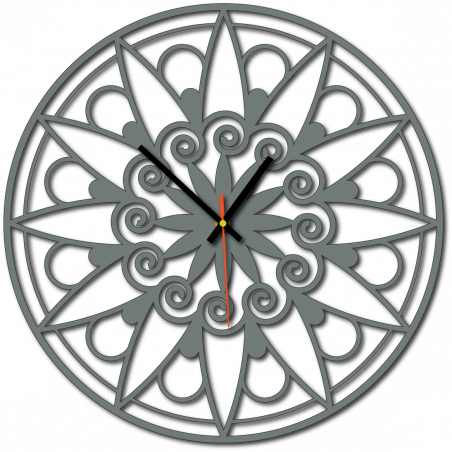 Moderne Wanduhr, Wanduhr als Geschenk, 3D Uhr Mandala.