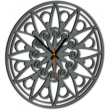 Moderne Wanduhr, Wanduhr als Geschenk, 3D Uhr Mandala.