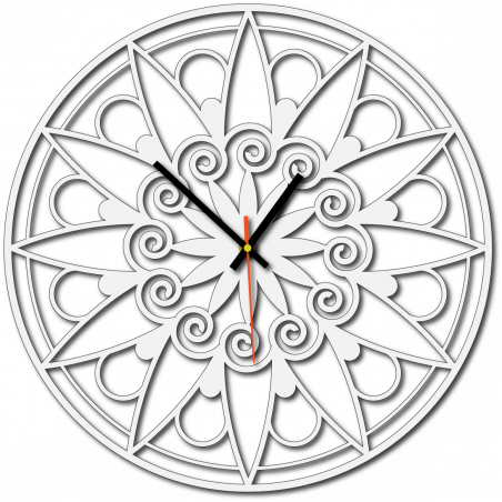 Moderne Wanduhr, Wanduhr als Geschenk, 3D Uhr Mandala.