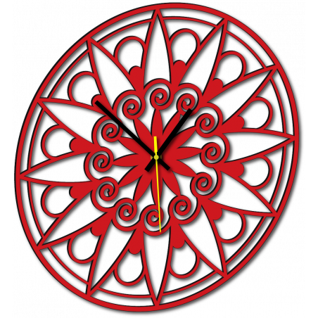 Moderne Wanduhr, Wanduhr als Geschenk, 3D Uhr Mandala.