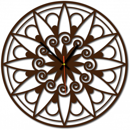 Moderne Wanduhr, Wanduhr als Geschenk, 3D Uhr Mandala.