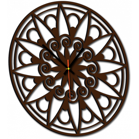 Moderne Wanduhr, Wanduhr als Geschenk, 3D Uhr Mandala.