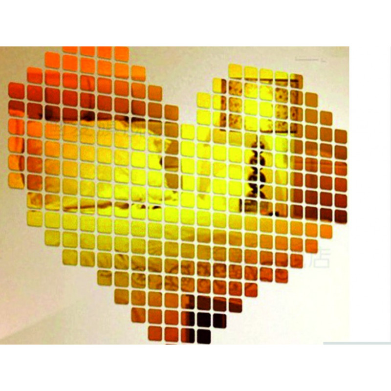 Dekorative Spiegel. Spiegelaufkleber für die Wand, als Bild oder Dekoration, 3D Acrylaufkleber