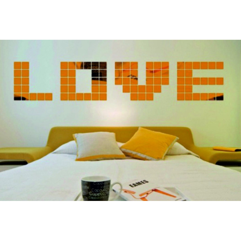 Dekorative Spiegel. Spiegelaufkleber für die Wand, als Bild oder Dekoration, 3D Acrylaufkleber