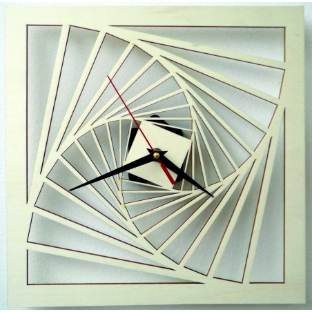 Moderne Wanduhr, Wanduhr aus Holz, Sperrholz