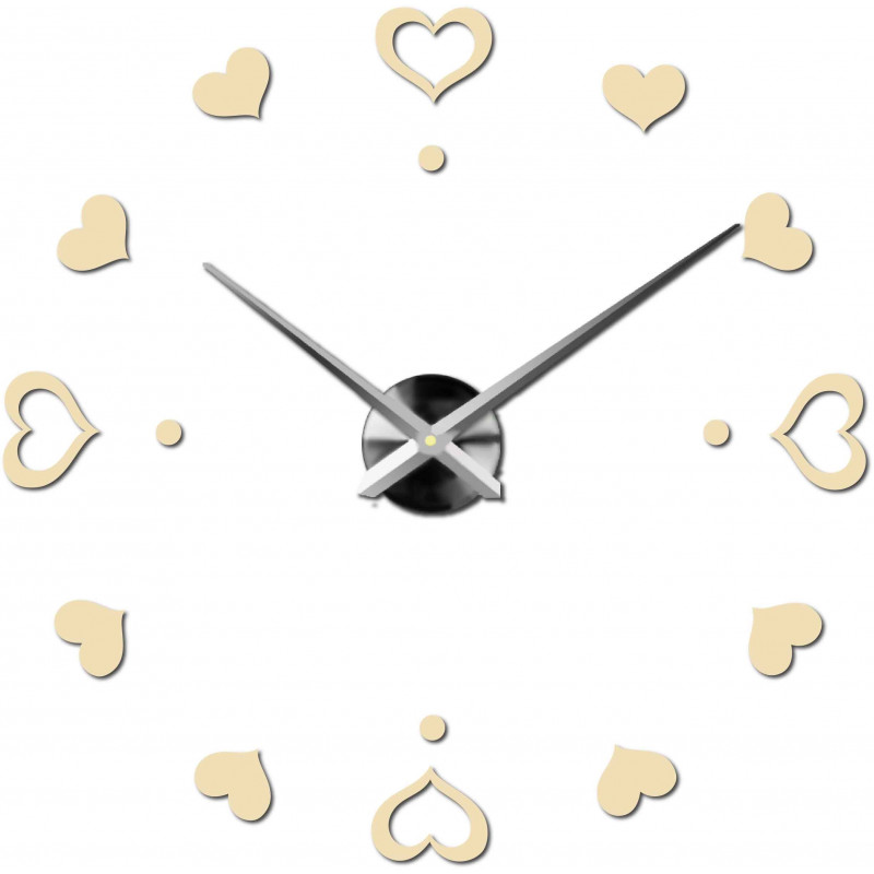 Wanduhr zum Aufkleben, Luxusuhr auf Stent, Uhr aus Kunststoff