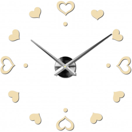 Wanduhr zum Aufkleben, Luxusuhr auf Stent, Uhr aus Kunststoff