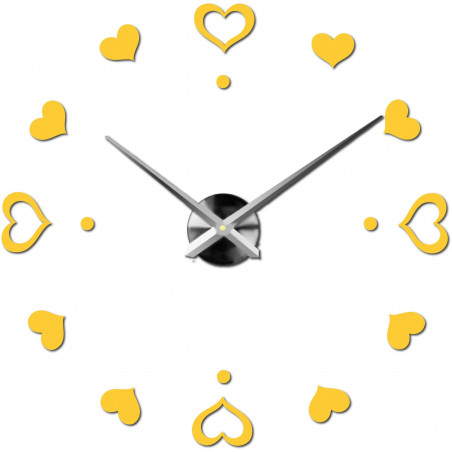 Wanduhr zum Aufkleben, Luxusuhr auf Stent, Uhr aus Kunststoff