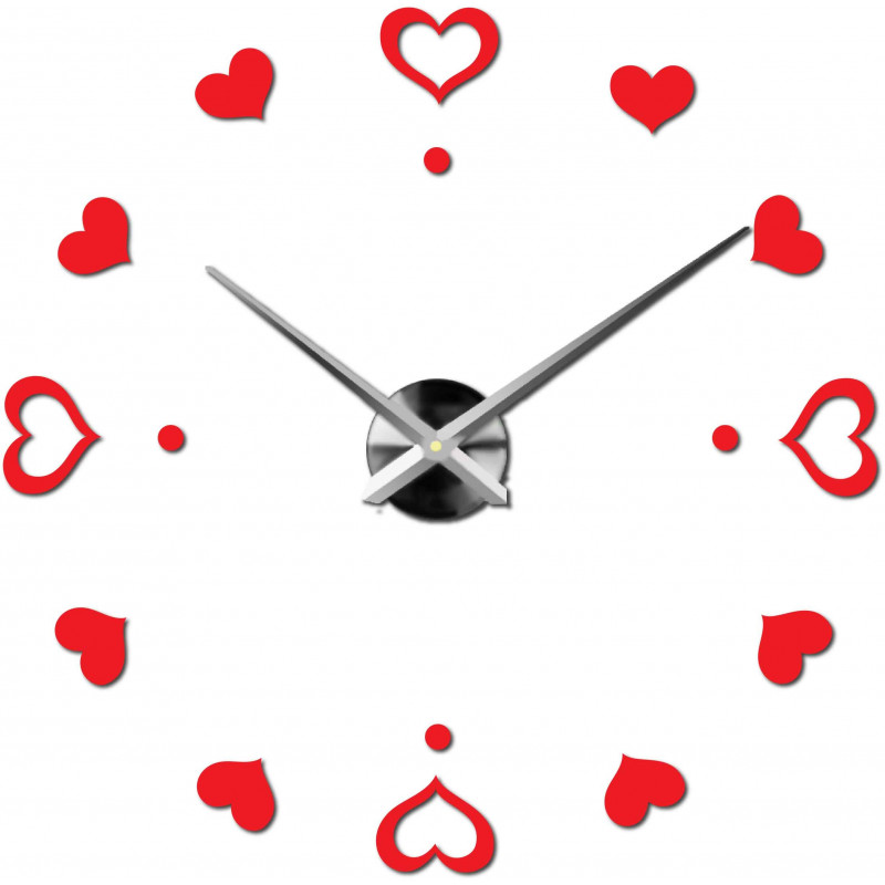 Wanduhr zum Aufkleben, Luxusuhr auf Stent, Uhr aus Kunststoff