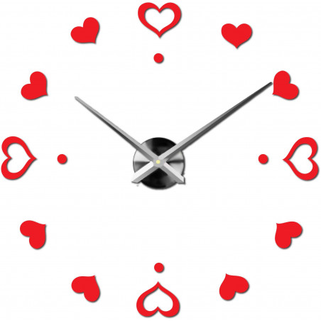 Wanduhr zum Aufkleben, Luxusuhr auf Stent, Uhr aus Kunststoff