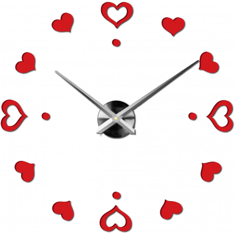 Wanduhr zum Aufkleben, Luxusuhr auf Stent, Uhr aus Kunststoff