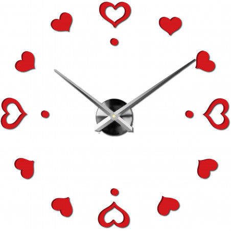 Wanduhr zum Aufkleben, Luxusuhr auf Stent, Uhr aus Kunststoff