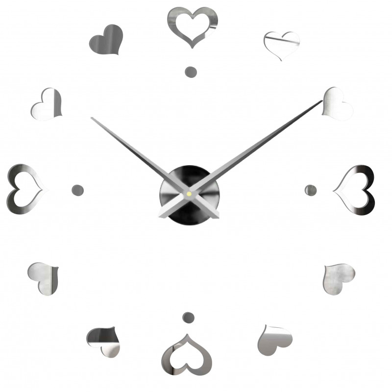 Wanduhr zum Aufkleben, Luxusuhr auf Stent, Uhr aus Kunststoff