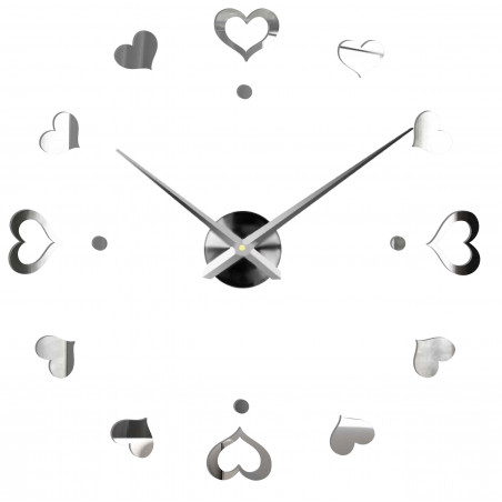 Wanduhr zum Aufkleben, Luxusuhr auf Stent, Uhr aus Kunststoff