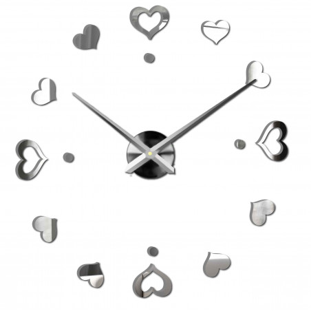 Wanduhr zum Aufkleben, Luxusuhr auf Stent, Uhr aus Kunststoff