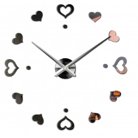 Wanduhr zum Aufkleben, Luxusuhr auf Stent, Uhr aus Kunststoff