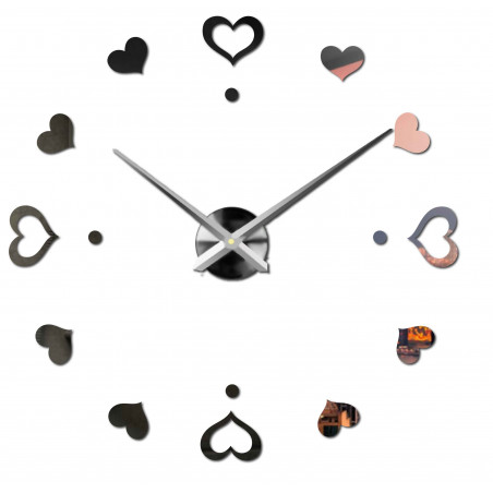 Wanduhr zum Aufkleben, Luxusuhr auf Stent, Uhr aus Kunststoff