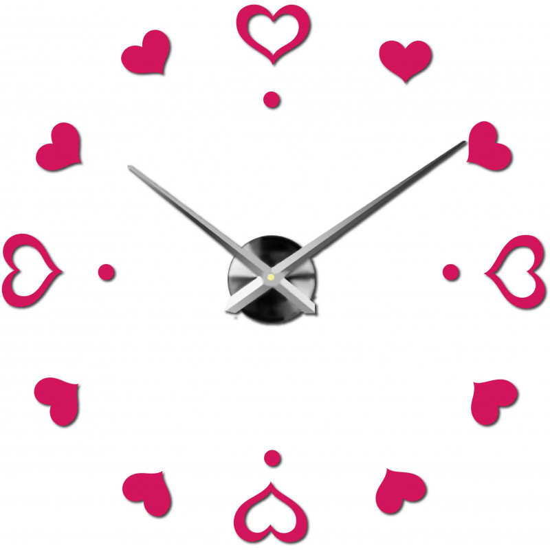 Wanduhr zum Aufkleben, Luxusuhr auf Stent, Uhr aus Kunststoff