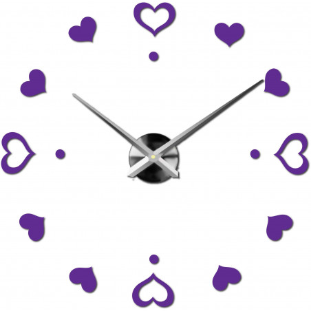 Wanduhr zum Aufkleben, Luxusuhr auf Stent, Uhr aus Kunststoff