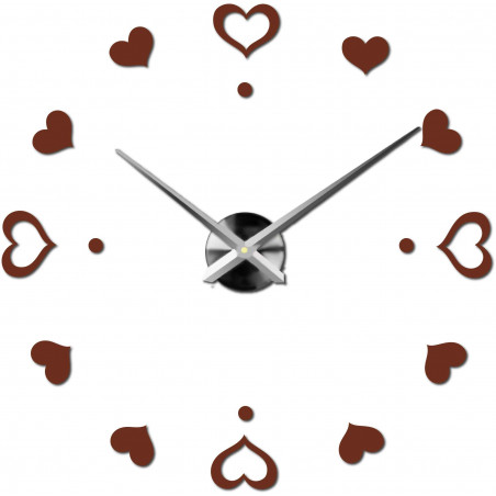 Wanduhr zum Aufkleben, Luxusuhr auf Stent, Uhr aus Kunststoff