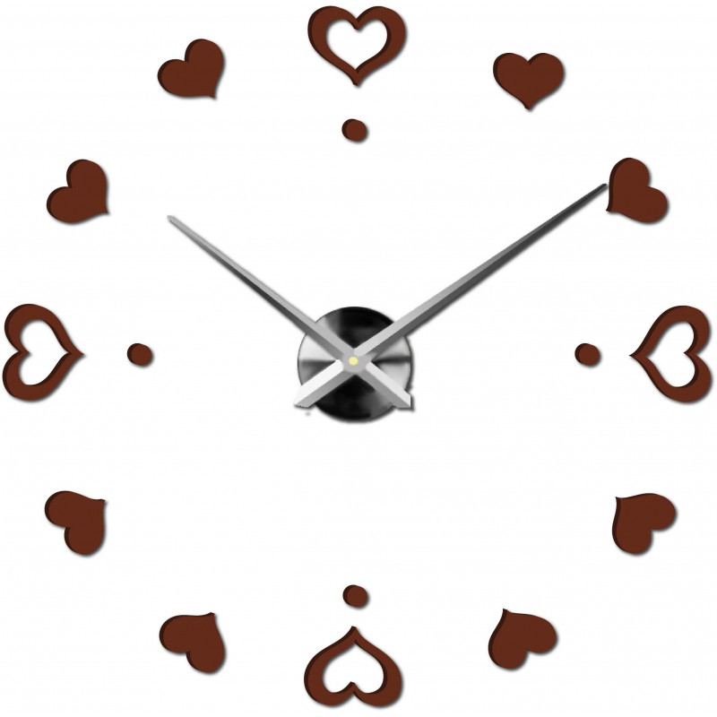 Wanduhr zum Aufkleben, Luxusuhr auf Stent, Uhr aus Kunststoff