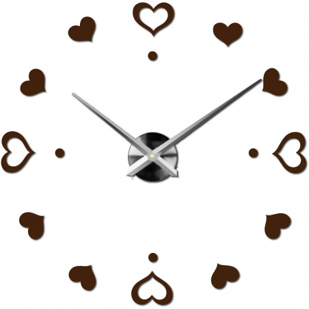 Wanduhr zum Aufkleben, Luxusuhr auf Stent, Uhr aus Kunststoff