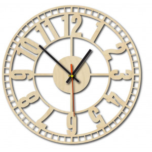 Moderne Wanduhr, Wanduhr aus Holz, Sperrholz 2