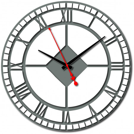 Moderne Wanduhr aus Kunststoff. Eigenproduktion, X-momo