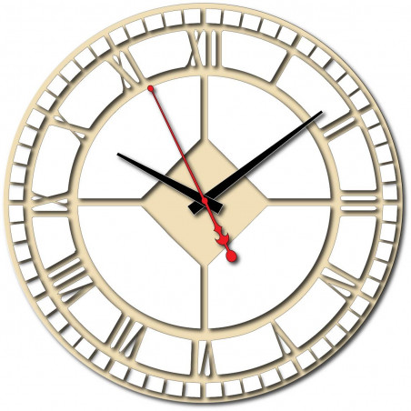 Moderne Wanduhr aus Kunststoff. Eigenproduktion, X-momo