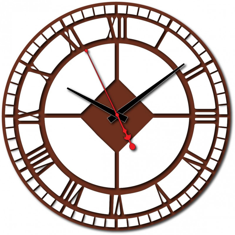 Moderne Wanduhr aus Kunststoff. Eigenproduktion, X-momo