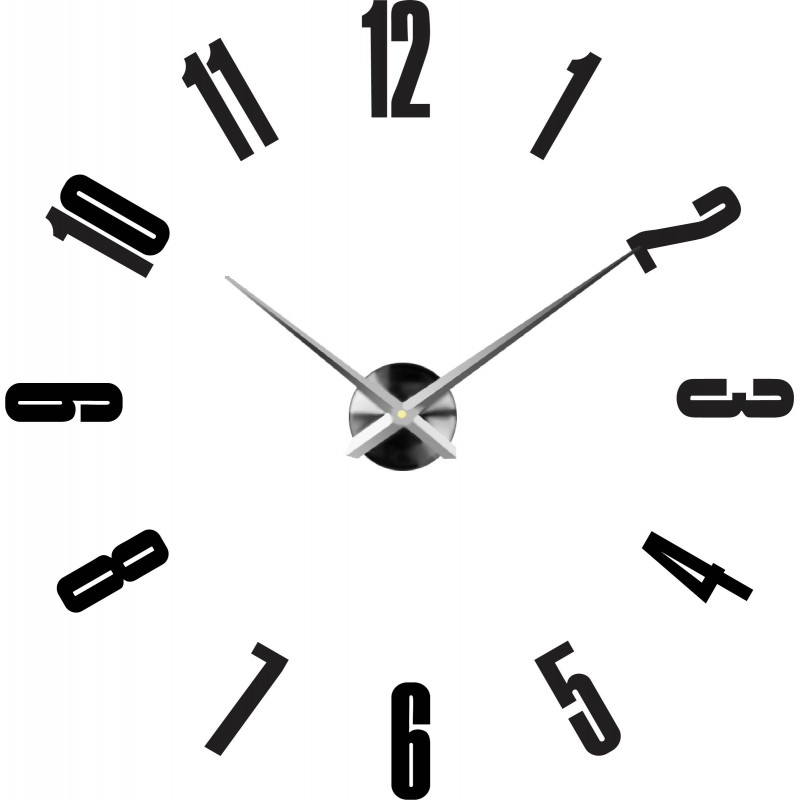 Wanduhr zum Aufkleben, Luxusuhr auf Stent, Uhr aus Kunststoff