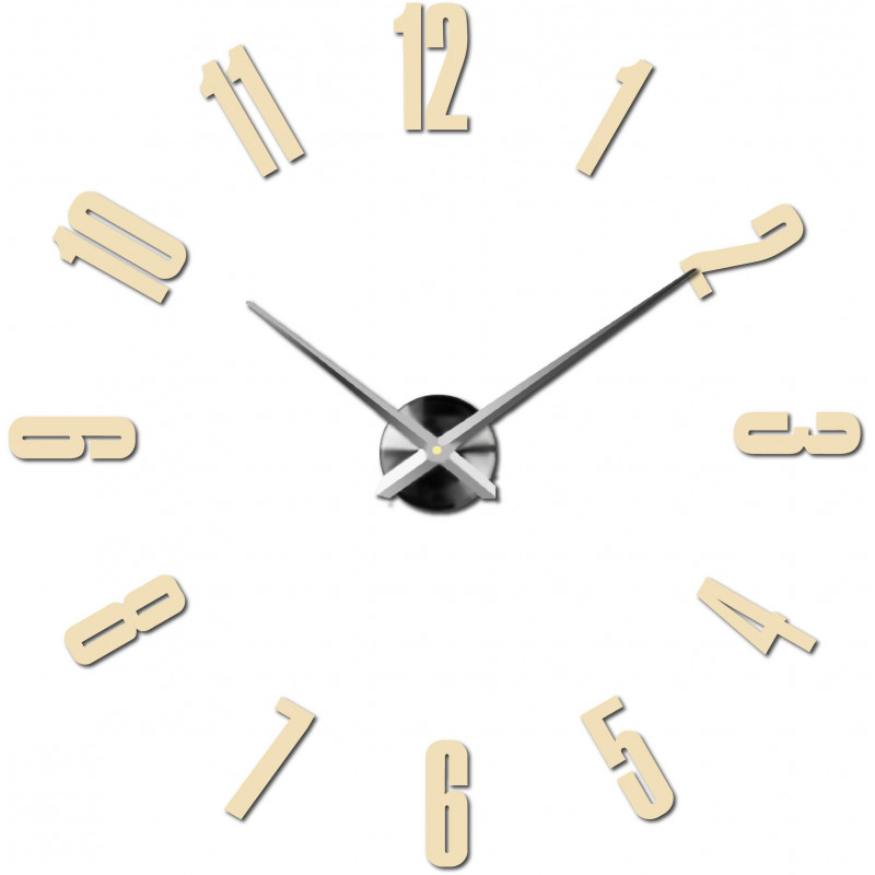 Wanduhr zum Aufkleben, Luxusuhr auf Stent, Uhr aus Kunststoff