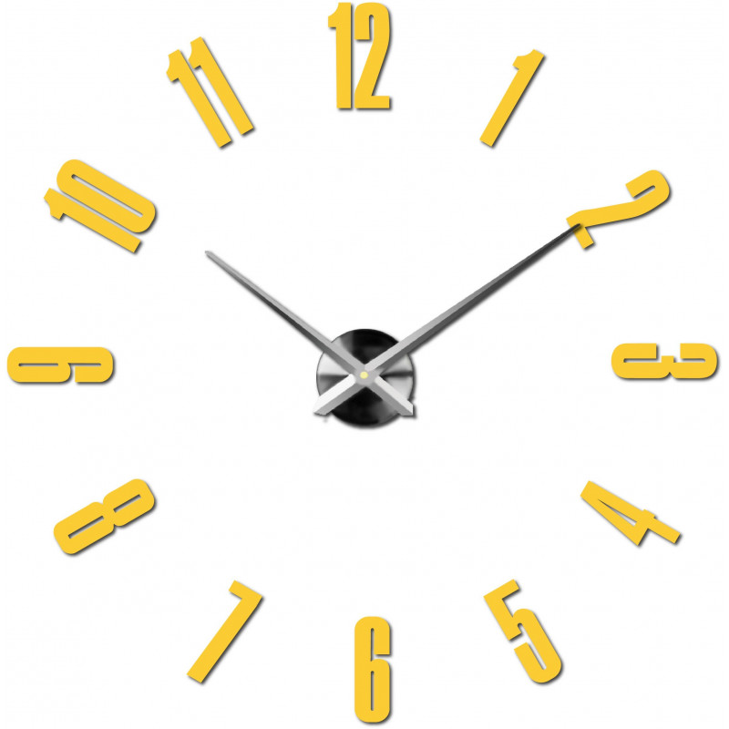 Wanduhr zum Aufkleben, Luxusuhr auf Stent, Uhr aus Kunststoff