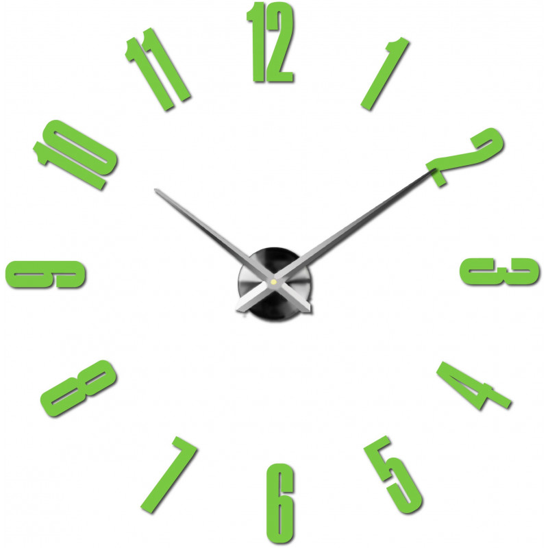 Wanduhr zum Aufkleben, Luxusuhr auf Stent, Uhr aus Kunststoff