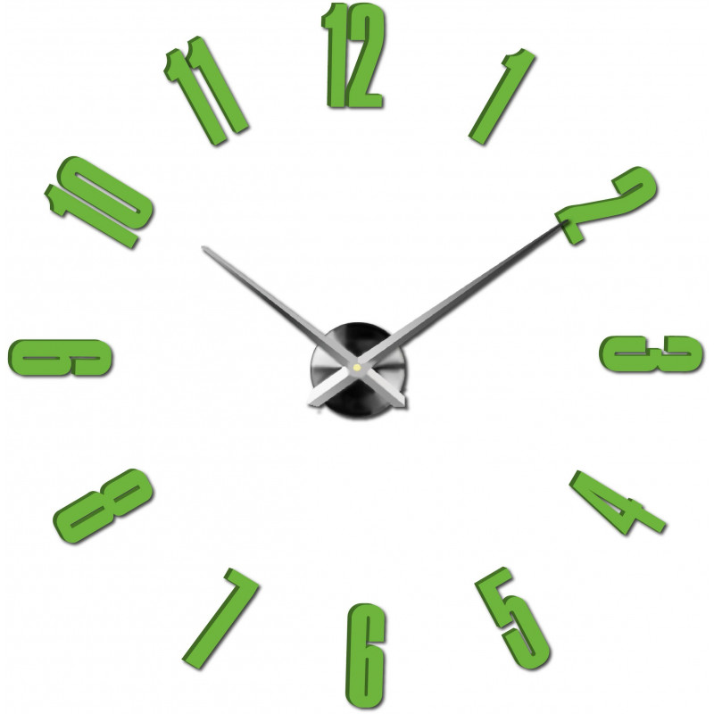 Wanduhr zum Aufkleben, Luxusuhr auf Stent, Uhr aus Kunststoff