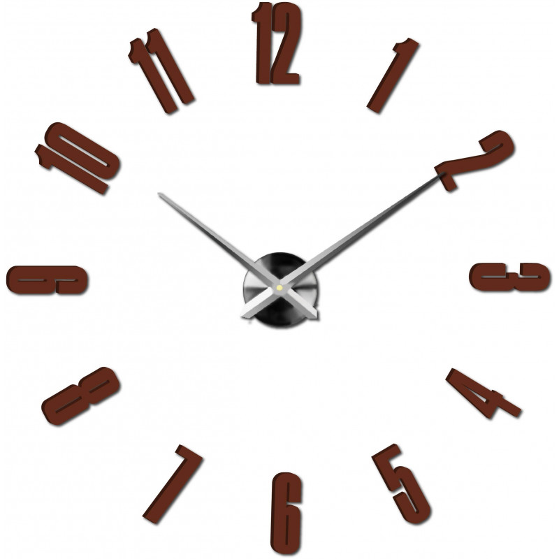 Wanduhr zum Aufkleben, Luxusuhr auf Stent, Uhr aus Kunststoff